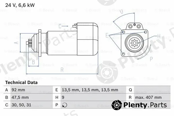 Bosch 0986016520 — Starter