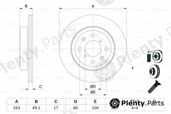 Bosch 0986479E75 — Brake Disc
