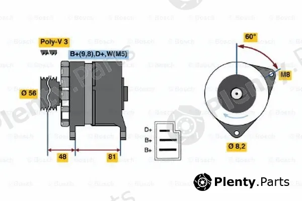 Bosch 0120488189 — Alternator
