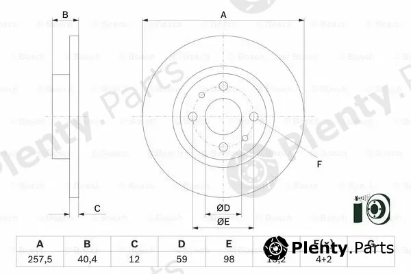 Bosch 0986479E65 — Brake Disc