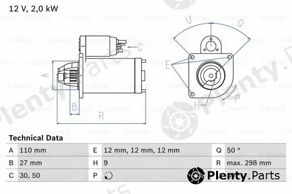 Bosch 0986011080 — Starter