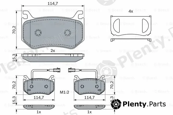 Bosch 0986424384 — Brake Pad Set, disc brake
