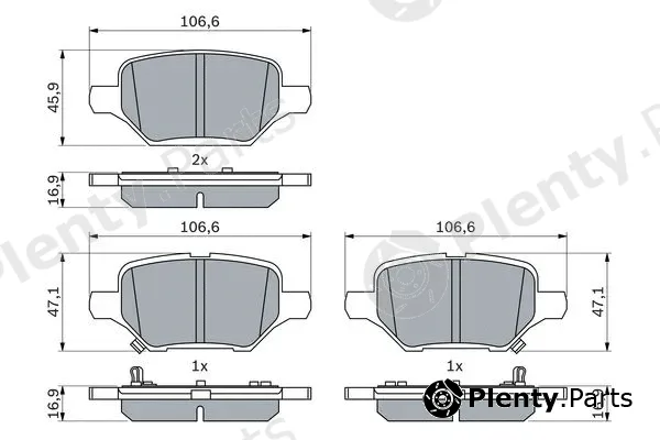 Bosch 0986424895 — Brake Pad Set, disc brake