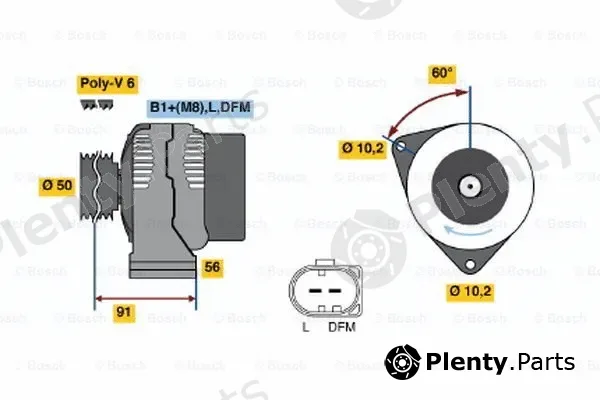 Bosch 0124515055 — Alternator