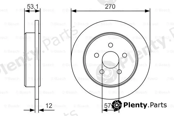Bosch 0986479B08 — Brake Disc