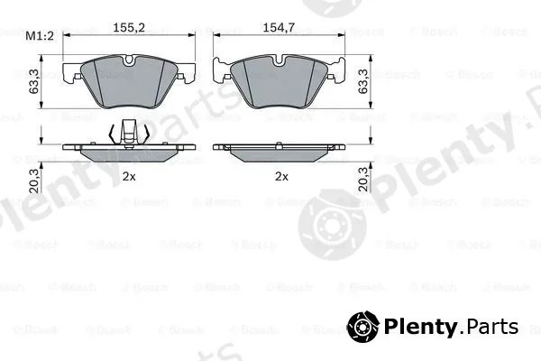 Bosch 0986424621 — Brake Pad Set, disc brake