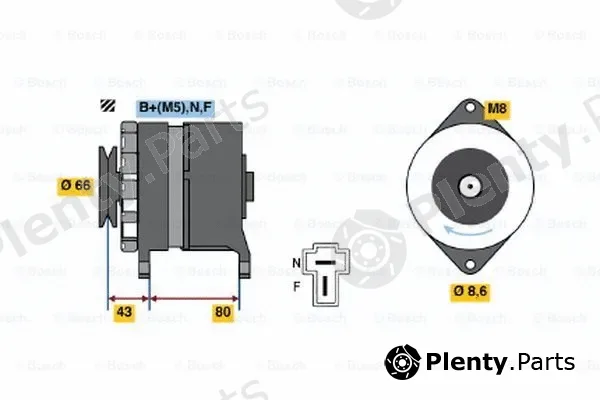 Bosch 0986032431 — Alternator
