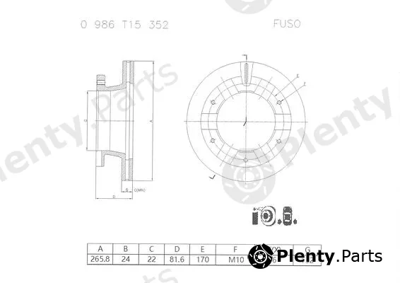 Bosch 0986T15352 — Brake Disc