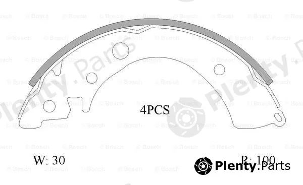 Bosch 0986AB0804 — Brake Shoe Set