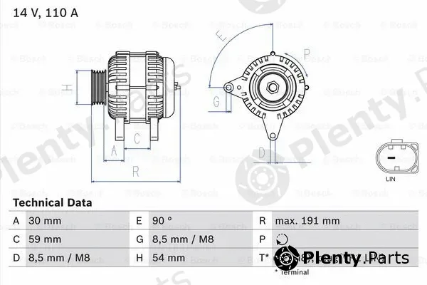 Bosch 0986083270 — Alternator