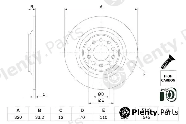 Bosch 0986479G74 — Brake Disc