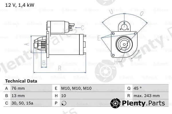 Bosch 0986015150 — Starter