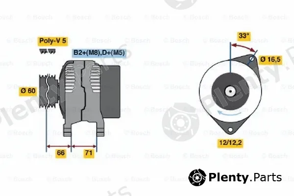 Bosch 0124415037 — Alternator