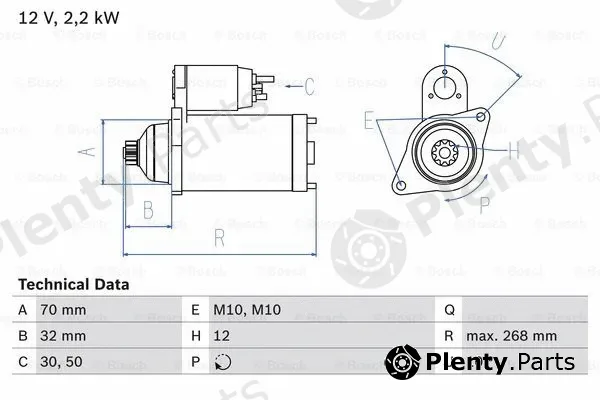 Bosch 0986025540 — Starter