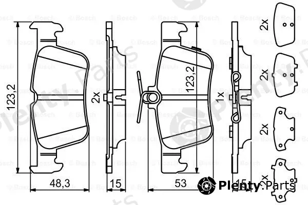Bosch 0986494839 — Brake Pad Set, disc brake