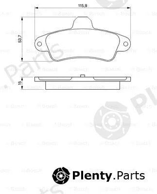 Bosch 0986424277 — Brake Pad Set, disc brake