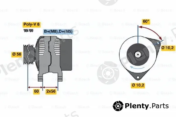 Bosch 0123510052 — Alternator