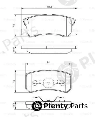 Bosch 0986495172 — Brake Pad Set, disc brake