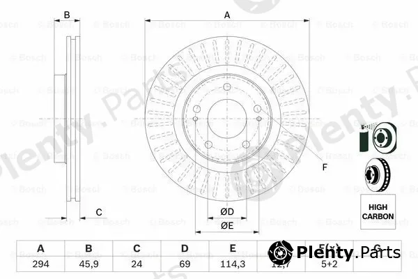 Bosch 0986479E76 — Brake Disc