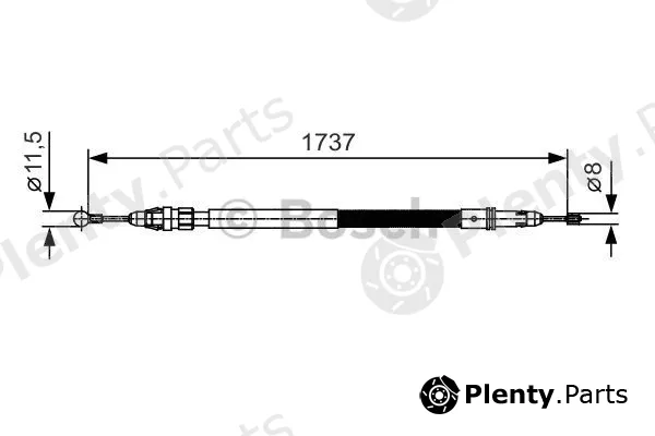 Bosch 1987482008 — Cable Pull, parking brake