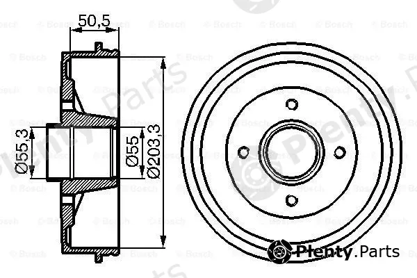 Bosch 0986477108 — Brake Drum