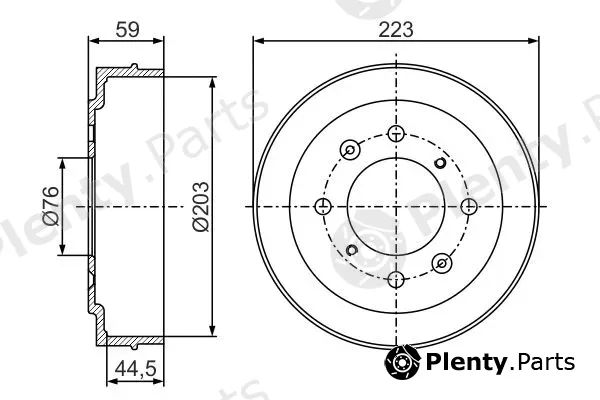 Bosch 0986477234 — Brake Drum