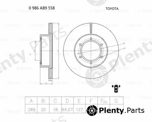 Bosch 0986AB9558 — Brake Disc
