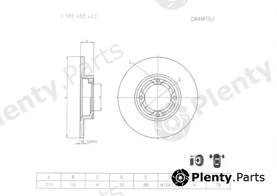 Bosch 0986AB5463 — Brake Disc