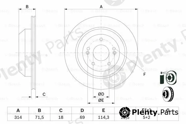 Bosch 0986479F43 — Brake Disc