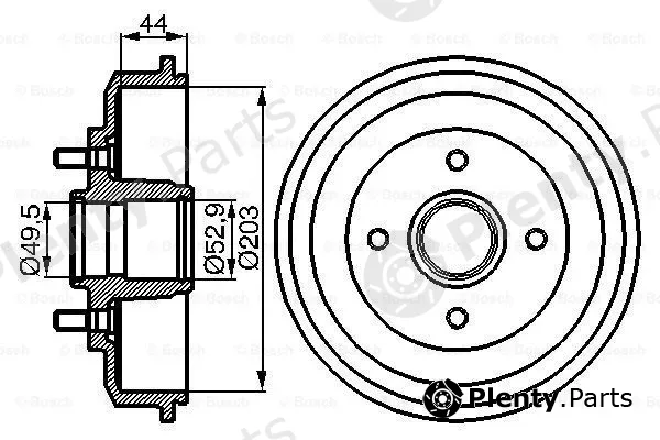 Bosch 0986477102 — Brake Drum