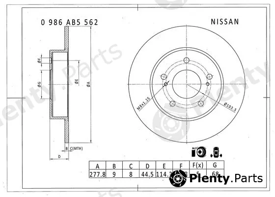 Bosch 0986AB5562 — Brake Disc