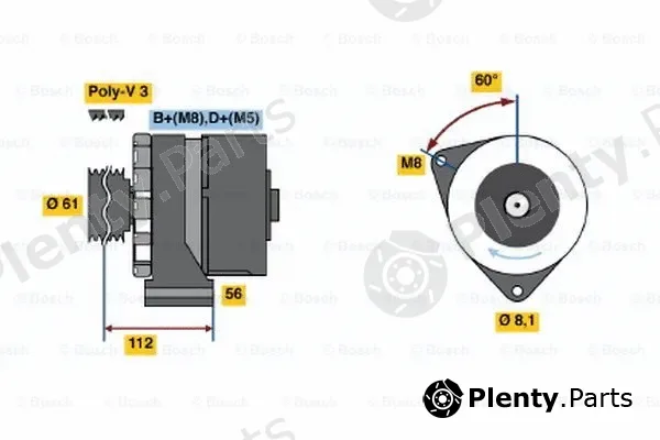 Bosch 0120469011 — Alternator