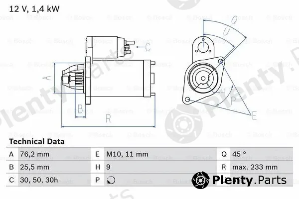Bosch 0986018890 — Starter