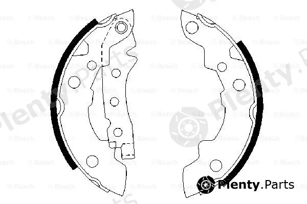 Bosch 0986487081 — Brake Shoe Set