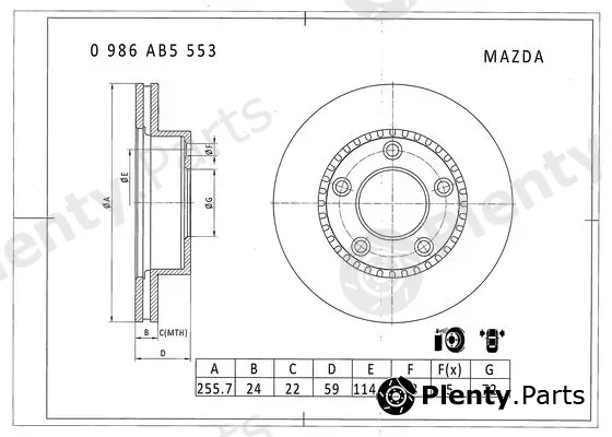 Bosch 0986AB5553 — Brake Disc