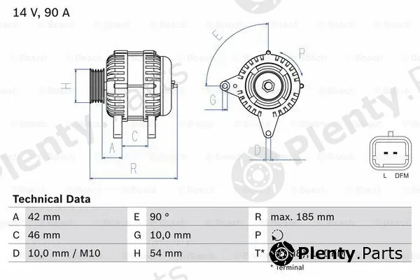Bosch 0986080190 — Alternator