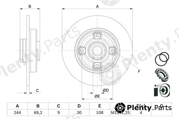 Bosch 0986479F74 — Brake Disc
