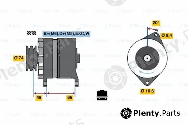 Bosch 0986037241 — Alternator