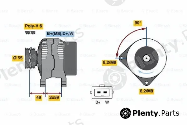 Bosch 0123320007 — Alternator