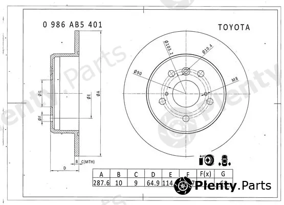 Bosch 0986AB5401 — Brake Disc