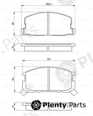 Bosch 0986468670 — Brake Pad Set, disc brake