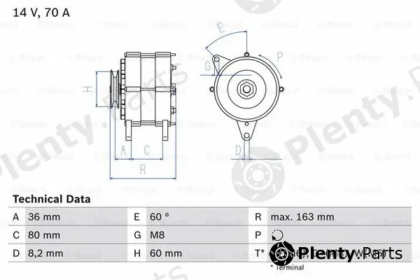 Bosch 0986034470 — Alternator
