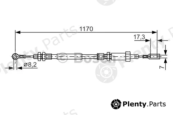 Bosch 1987482004 — Cable Pull, parking brake
