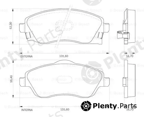 Bosch 0986BB0135 — Brake Pad Set, disc brake