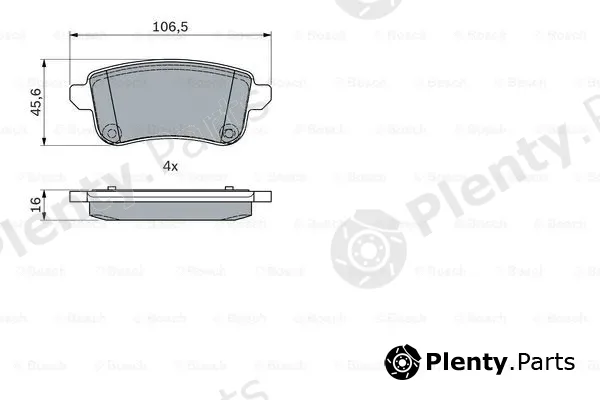 Bosch 0986494978 — Brake Pad Set, disc brake