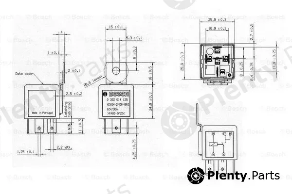Bosch 0332014125 — Relay, main current
