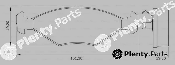 Bosch 0986BB0008 — Brake Pad Set, disc brake