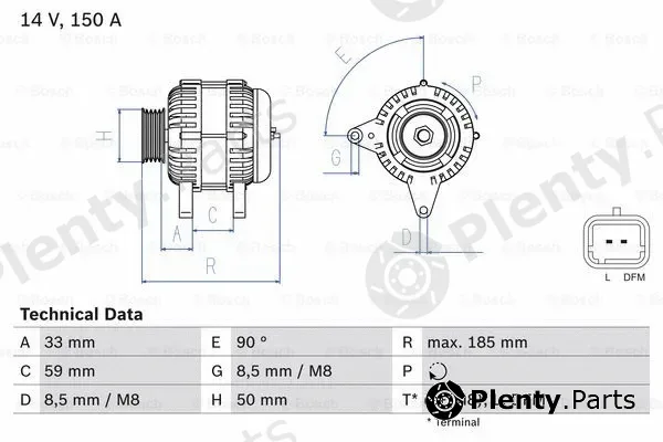 Bosch 0986046260 — Alternator