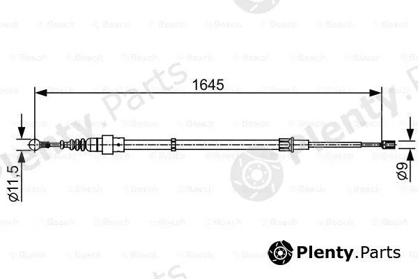 Bosch 1987482451 — Cable Pull, parking brake