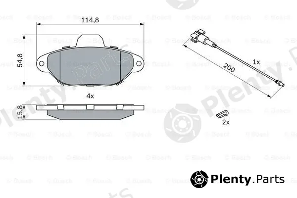 Bosch 0986494115 — Brake Pad Set, disc brake